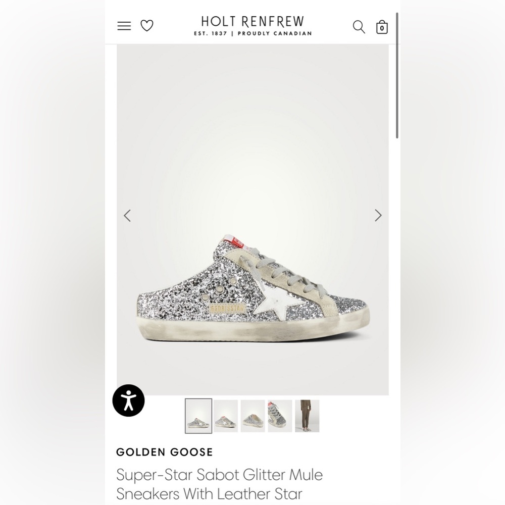 Golden Goose Sabot Super-Star Glitter Sneakers 38